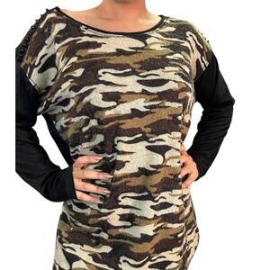 Camo Sweater Plus Size